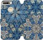 Flipové puzdro na mobil Honor 7A – V108P Modré mandala kvety - Kryt na mobil