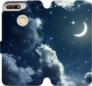 Flipové puzdro na mobil Honor 7A – V145P Nočná obloha s mesiacom - Kryt na mobil