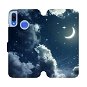 Flipové puzdro na mobil Huawei Nova 3 – V145P Nočná obloha s mesiacom - Kryt na mobil