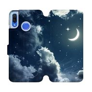 Flipové puzdro na mobil Huawei Nova 3 – V145P Nočná obloha s mesiacom - Kryt na mobil