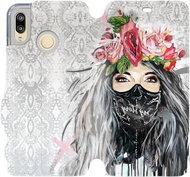 Flip mobile phone case Huawei P20 Lite - MF12P Lady with flowers and mask - Phone Cover