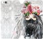 Flip mobile phone case Huawei P9 Lite - MF12P Lady with flowers and mask - Phone Cover