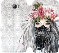 Flip mobile phone case Huawei Y5 II - MF12P Lady with flowers and mask - Phone Cover