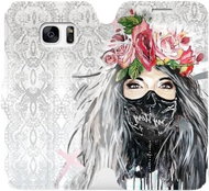 Flip case for Samsung Galaxy S7 - MF12P Lady with flowers and mask - Phone Cover