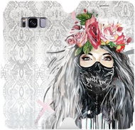 Flip case for Samsung Galaxy S8 - MF12P Lady with flowers and mask - Phone Cover