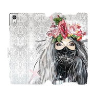 Flip case for Sony Xperia Z5 - MF12P Lady with flowers and mask - Phone Cover