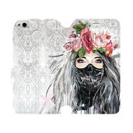 Flip case for Xiaomi Redmi 4X - MF12P Lady with flowers and mask - Phone Cover