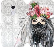 Flip case for Xiaomi Redmi 6 - MF12P Lady with flowers and mask - Phone Cover