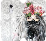 Flip case for Xiaomi Redmi 6A - MF12P Lady with flowers and mask - Phone Cover