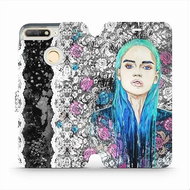 Flip case for Honor 7A - MF16S Girl with blue-green hair - Phone Cover