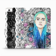 Flip mobile phone case Huawei P8 Lite - MF16S Girl with teal hair - Phone Cover