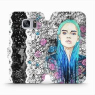 Flip mobile phone case Samsung Galaxy S7 Edge - MF16S Girl with teal hair - Phone Cover