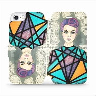 Flip mobile phone case Apple iPhone 7 - MF20S Lady with purple hair - Phone Cover