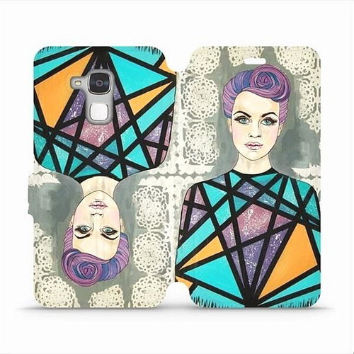 Flip case for Honor 7 Lite - MF20S Lady with purple hair - Phone Cover - Main image