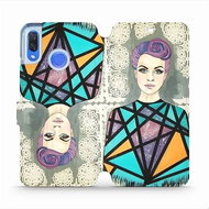Flip mobile phone case Huawei Nova 3 - MF20S Lady with purple hair - Phone Cover