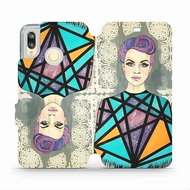 Flip mobile phone case Huawei P20 Lite - MF20S Lady with purple hair - Phone Cover