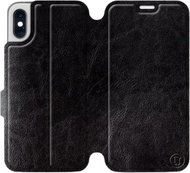 Flip case for Apple iPhone XS in Black&Gray with grey interior - Phone Cover
