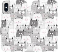 Flip mobile case for Apple iPhone XS - M099P Cats - Phone Cover