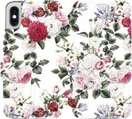 Flip mobile case for Apple iPhone XS - MD01S Rose on white - Phone Cover