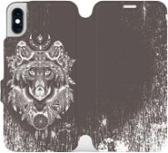 Flip case for Apple iPhone XS - V064P Wolf and dream catcher - Phone Cover