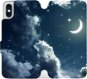 Flip case for Apple iPhone XS - V145P Night sky with moon - Phone Cover