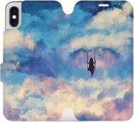 Flipové pouzdro na mobil Apple iPhone XS - MR09S Dívka na houpačce v oblacích - Phone Cover