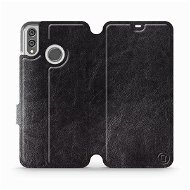Flipové puzdro na mobil Honor 8X vo vyhotovení Black&Gray so sivým vnútrom - Kryt na mobil
