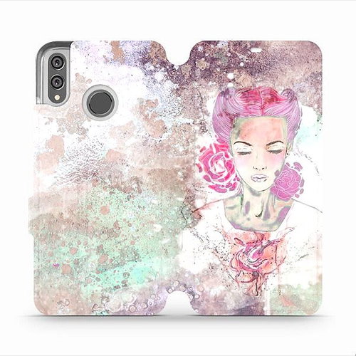 Flip case for Honor 8X - MF15S Lady with pink hair - Phone Cover - Main image