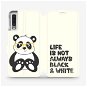 Flipové puzdro na mobil Samsung Galaxy A7 2018 – M041S Panda – life is not always black and white - Kryt na mobil
