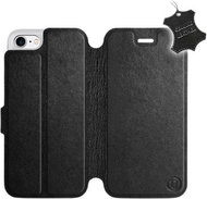 Flip mobile case Apple iPhone 8 - Black - Leather - Black Leather - Phone Cover