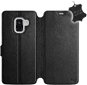 Flip case for Samsung Galaxy A8 2018 - Black - Leather - Black Leather - Phone Cover