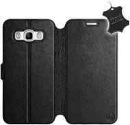 Flip case for Samsung Galaxy J5 2016 - Black - Leather - Black Leather - Phone Cover