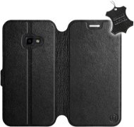 Kryt na mobil Flip puzdro na mobil Samsung Xcover 4 – Čierne – kožené – Black Leather - Kryt na mobil