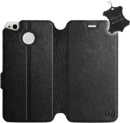 Kryt na mobil Flip puzdro na mobil Xiaomi Redmi 4X – Čierne – kožené – Black Leather - Kryt na mobil