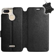 Phone Cover Flip case for Xiaomi Redmi 6 - Black - Leather - Black Leather - Kryt na mobil