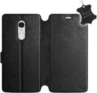 Flip puzdro na mobil Xiaomi Redmi Note 4 Global – Čierne – kožené – Black Leather - Kryt na mobil