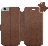Flip pouzdro na mobil Apple iPhone 6 / iPhone 6s - Hnědé - kožené -  Brown Leather - Phone Cover