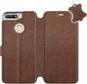 Flip puzdro na mobil Honor 7A – Hnedé – kožené – Brown Leather - Kryt na mobil
