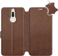 Kryt na mobil Flip puzdro na mobil Huawei Mate 10 Lite – Hnedé – kožené – Brown Leather - Kryt na mobil