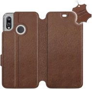 Flip puzdro na mobil Huawei P20 Lite – Hnedé – kožené – Brown Leather - Kryt na mobil