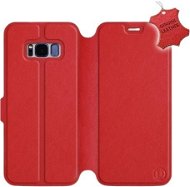 Flip puzdro na mobil Samsung Galaxy S8 – Červené – kožené – Red Leather - Kryt na mobil