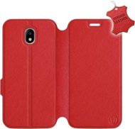Kryt na mobil Flip puzdro na mobil Samsung Galaxy J5 2017 – Červené – kožené – Red Leather - Kryt na mobil