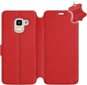 Phone Cover Flip case for Samsung Galaxy J6 2018 - Red - leather - Red Leather - Kryt na mobil