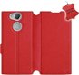 Phone Cover Flip case for Sony Xperia XA2 - Red - leather - Red Leather - Kryt na mobil
