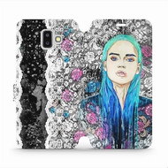 Flip mobile phone case Samsung Galaxy J6 Plus 2018 - MF16S Girl with teal hair - Phone Cover