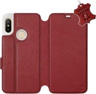 Phone Cover Flip case for Xiaomi Mi A2 Lite - Dark Red - Leather - Dark Red Leather - Kryt na mobil