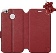 Kryt na mobil Flip puzdro na mobil Xiaomi Redmi 4X – Tmavo červené – kožené – Dark Red Leather - Kryt na mobil
