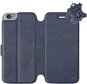 Flip puzdro na mobil Apple iPhone 6/iPhone 6s – Modré – kožené – Blue Leather - Kryt na mobil