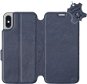 Flip mobile case Apple iPhone X - Blue - leather - Blue Leather - Phone Cover