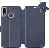 Flip puzdro na mobil Huawei Nova 3 – Modré – kožené – Blue Leather - Kryt na mobil